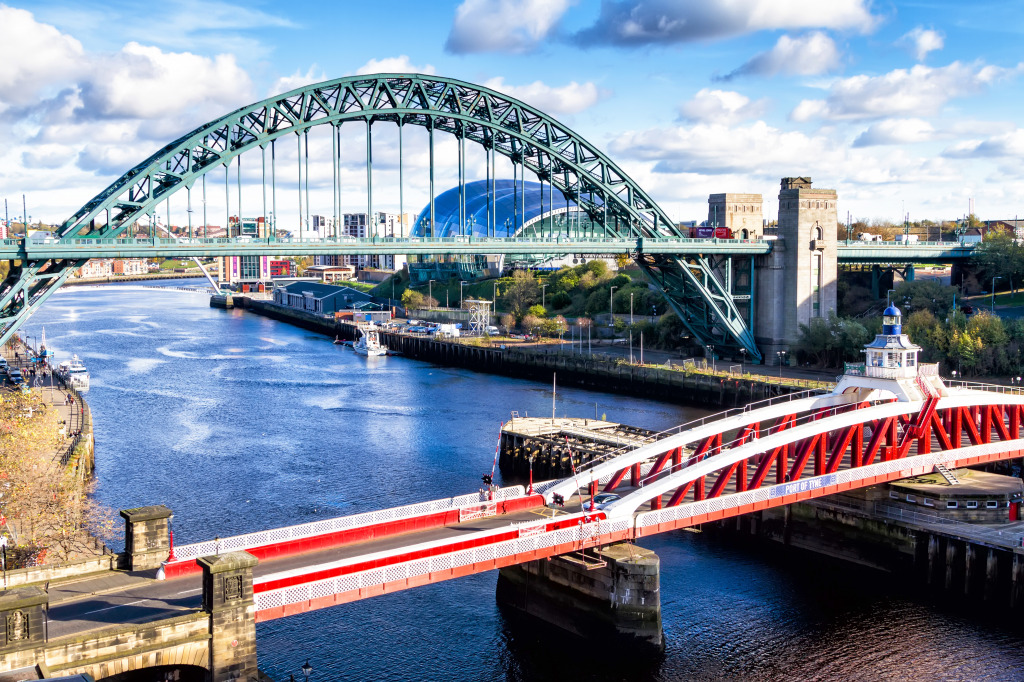 Pont de Tyne, Newcastle sur le Tyne, Angleterre jigsaw puzzle in Ponts puzzles on TheJigsawPuzzles.com
