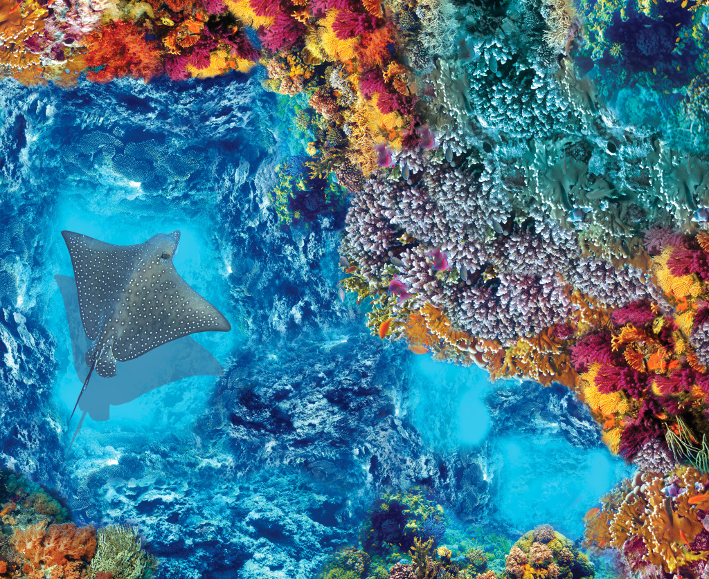 Stingray at the Sea Bottom jigsaw puzzle in Under the Sea puzzles on TheJigsawPuzzles.com