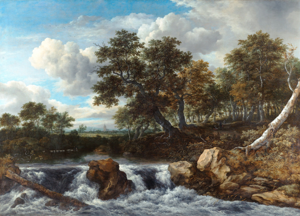 Landscape with Waterfall jigsaw puzzle in Waterfalls puzzles on TheJigsawPuzzles.com