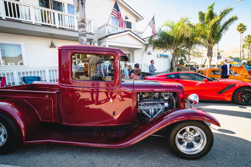 Cayucos Car Show, California jigsaw puzzle in Puzzle of the Day puzzles on TheJigsawPuzzles.com