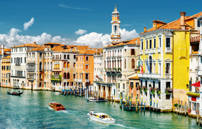 Grand Canal with Boats, Venice, Italy jigsaw puzzle in Puzzle of the ...