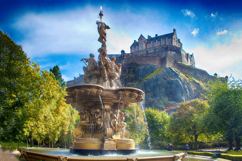 Edinburgh Castle, Scotland jigsaw puzzle in Waterfalls puzzles on TheJigsawPuzzles.com