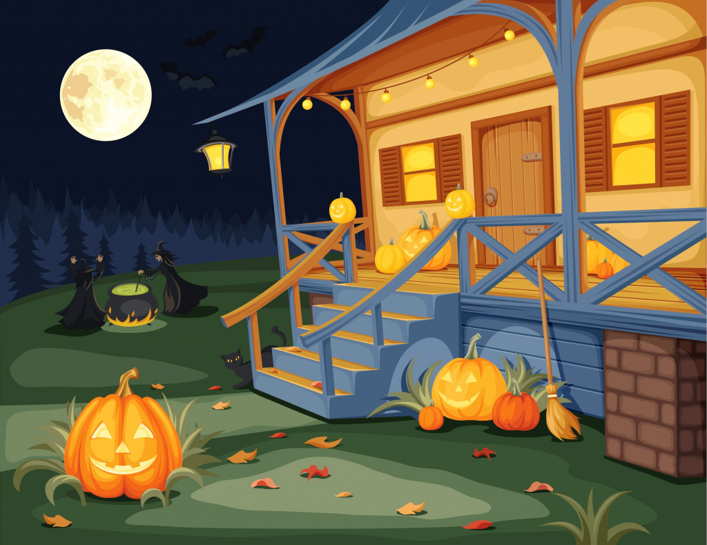 Landhaus jigsaw puzzle in Halloween puzzles on TheJigsawPuzzles.com