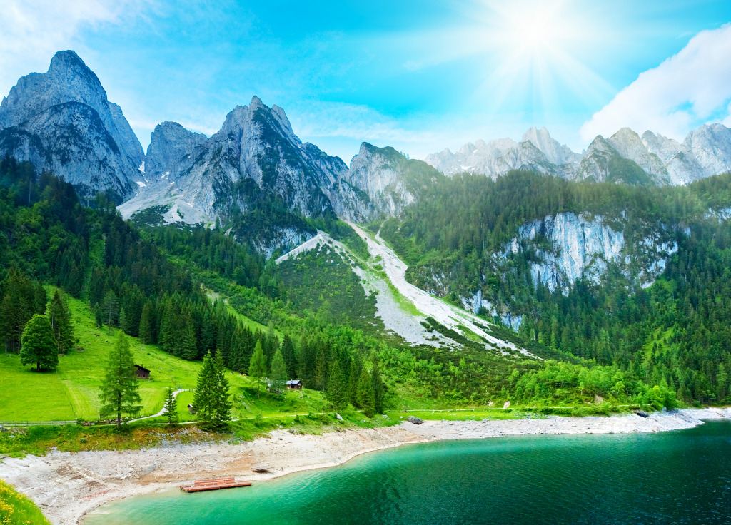 Lake Gosausee, Austrian Alps jigsaw puzzle in Great Sightings puzzles on TheJigsawPuzzles.com