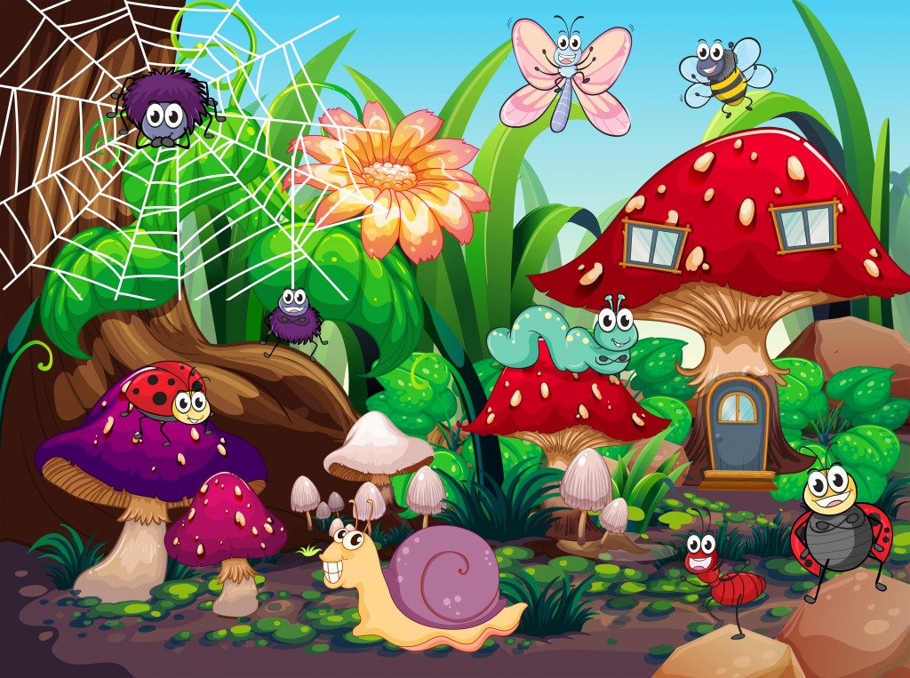 Insects in the Garden jigsaw puzzle in Kids Puzzles puzzles on TheJigsawPuzzles.com