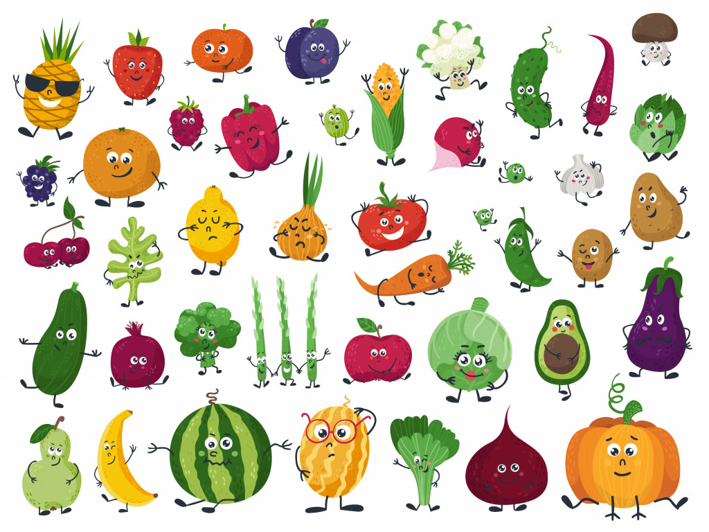 Légumes, fruits et baies jigsaw puzzle in Fruits & Légumes puzzles on TheJigsawPuzzles.com