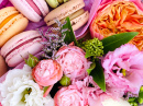 Floral Arrangement in a Pink Hatbox