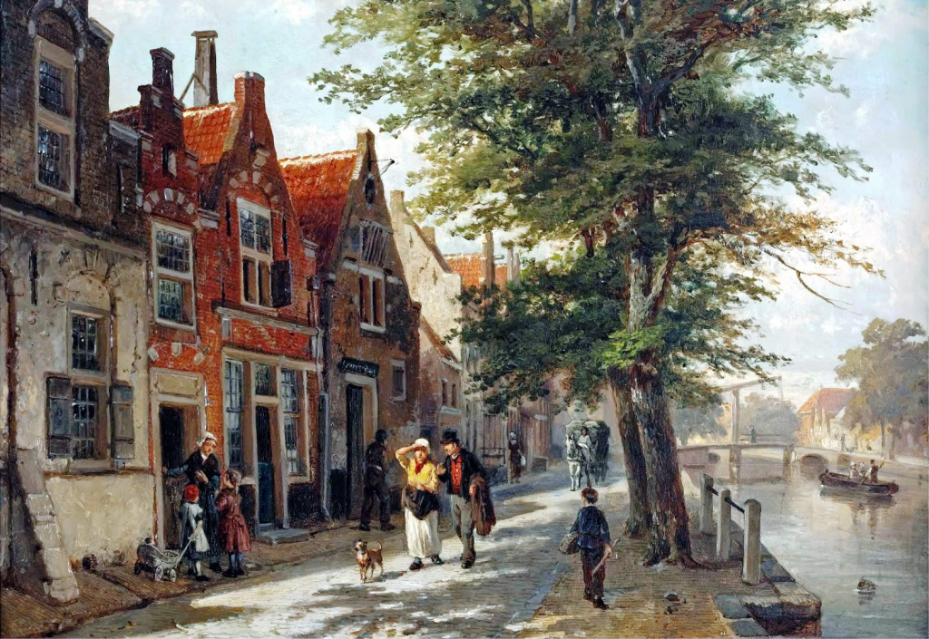 A View of the Brouwersgracht, Haarlem jigsaw puzzle in Piece of Art puzzles on TheJigsawPuzzles.com