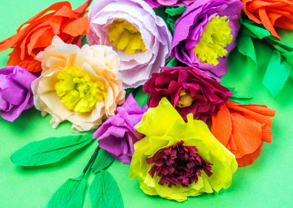 Crepe Paper Flowers jigsaw puzzle in Handmade puzzles on TheJigsawPuzzles.com