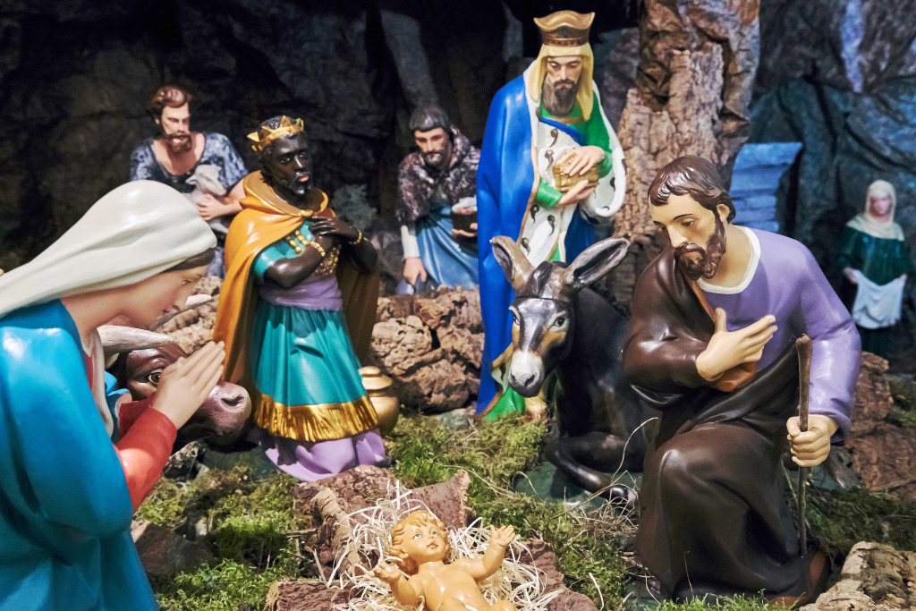 Nativity Scene in an Italian Church jigsaw puzzle in Christmas & New Year puzzles on TheJigsawPuzzles.com
