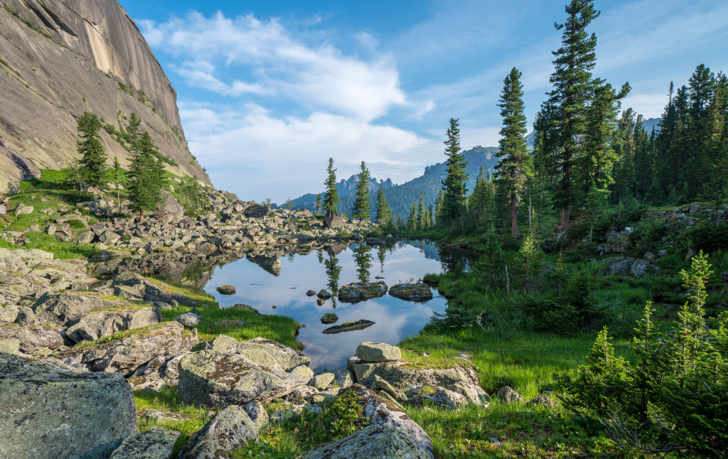 Mountain Lake jigsaw puzzle in Great Sightings puzzles on TheJigsawPuzzles.com