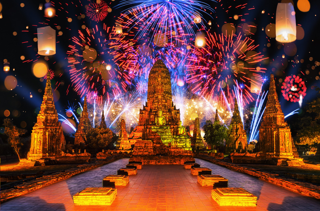 Parque Histórico de Ayutthaya, Tailândia jigsaw puzzle in Lugares Maravilhosos puzzles on TheJigsawPuzzles.com