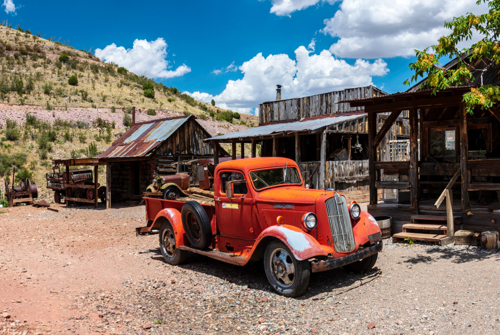 Gold King Mine Ghost Town, Jerome AZ jigsaw puzzle in Cars & Bikes puzzles on TheJigsawPuzzles.com