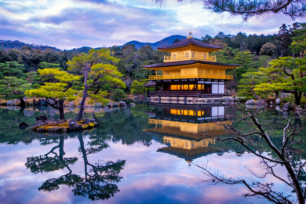 Kinkaku-ji, Goldener Pavillon, Kyoto, Japan jigsaw puzzle in Großartige Landschaften puzzles on TheJigsawPuzzles.com