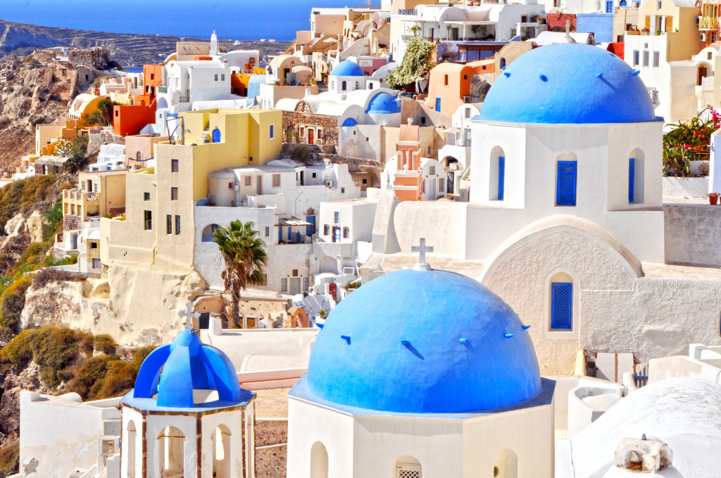 Oia City, Santorini, Greece jigsaw puzzle in Puzzle of the Day puzzles on TheJigsawPuzzles.com