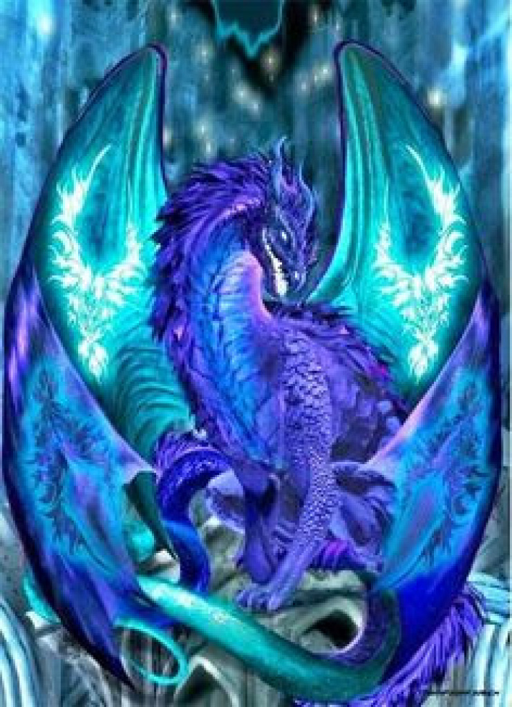 Ice dragon jigsaw puzzle in Jasmine Ann Salyers puzzles on TheJigsawPuzzles.com