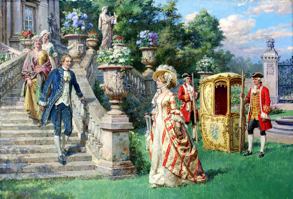 The Regency Guest jigsaw puzzle in Piece of Art puzzles on TheJigsawPuzzles.com