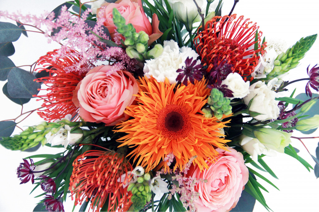Bright Bouquet of Flowers jigsaw puzzle in Flowers puzzles on TheJigsawPuzzles.com