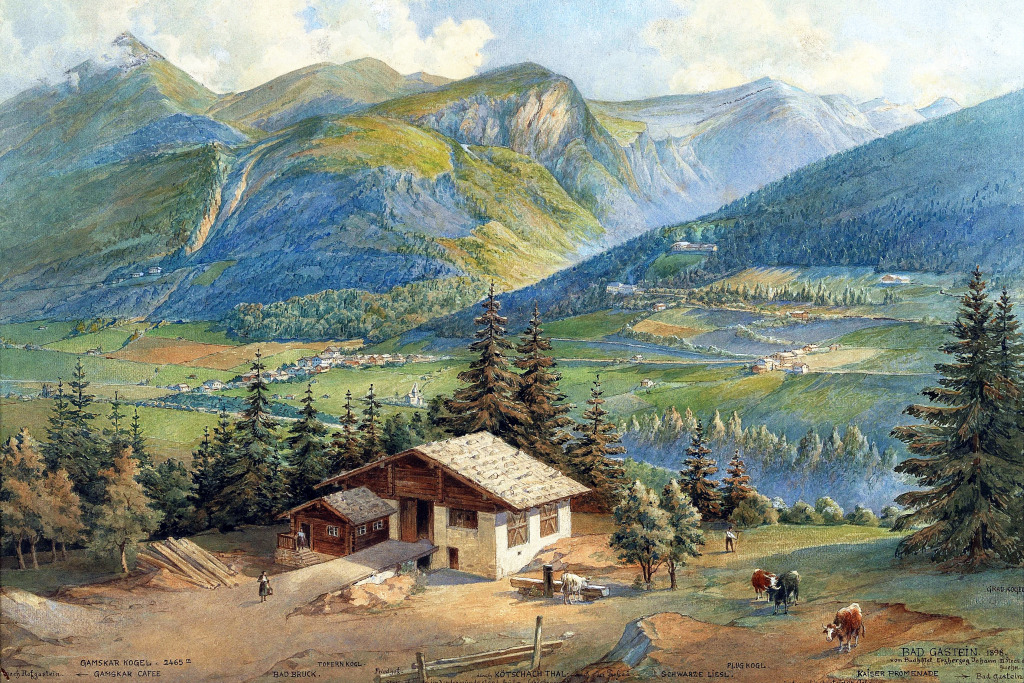 The Surroundings of Bad Gastein jigsaw puzzle in Piece of Art puzzles on TheJigsawPuzzles.com