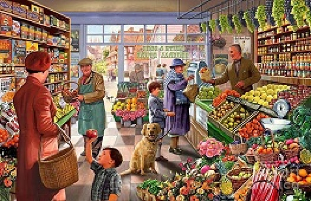 Old  Grocery Store jigsaw puzzle in Linda Campbell puzzles on TheJigsawPuzzles.com