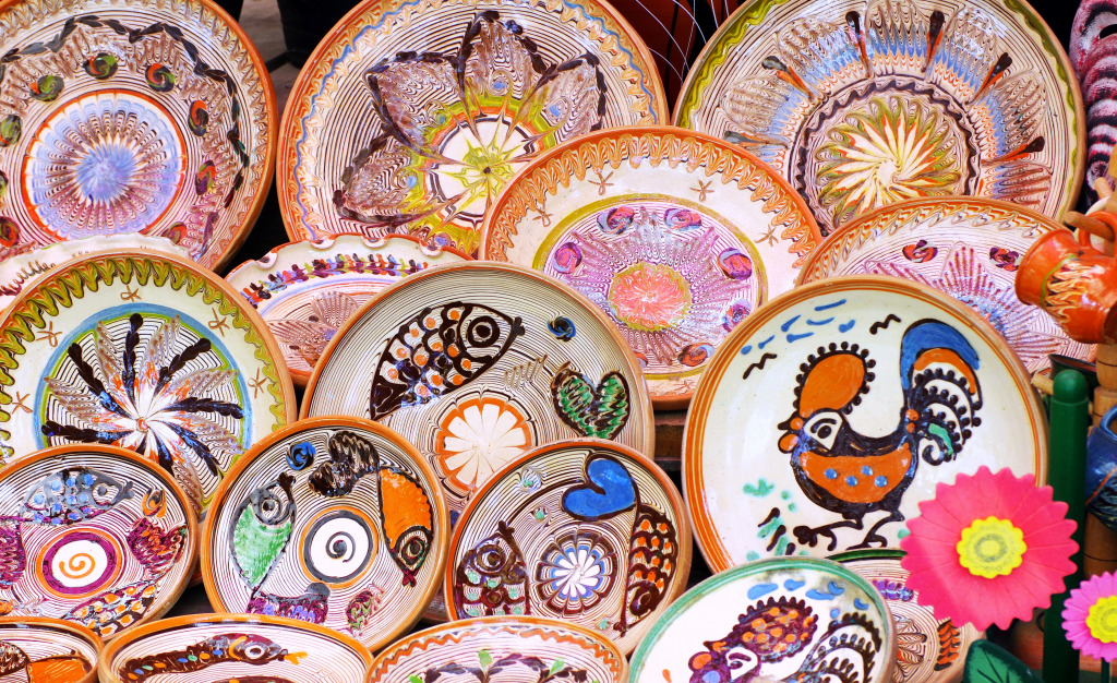 Traditional Ceramic Plates jigsaw puzzle in Handmade puzzles on TheJigsawPuzzles.com