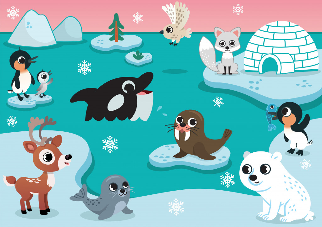 Arctic Animals jigsaw puzzle in Kids Puzzles puzzles on TheJigsawPuzzles.com