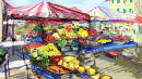 Fruit Stalls at the Market