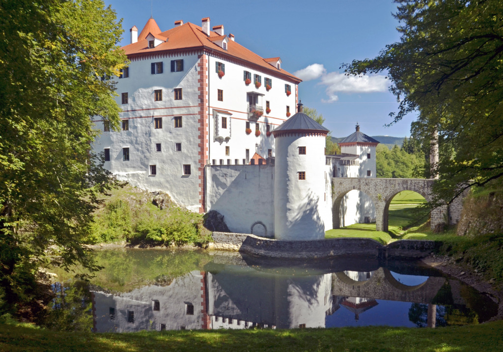 Castelo Sneznik na Eslovênia jigsaw puzzle in Castelos puzzles on TheJigsawPuzzles.com