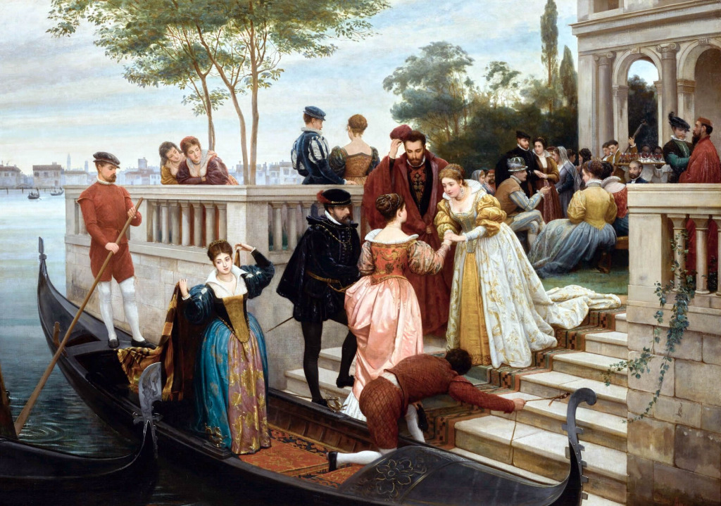 Arriving for the Ball, Murano jigsaw puzzle in Piece of Art puzzles on TheJigsawPuzzles.com