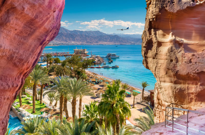 Central Beach and Marina in Eilat, Israel jigsaw puzzle in Great ...