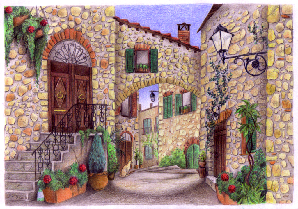 tuscan_village_by_shotechi-d69rkc8 (1) jigsaw puzzle in Dominick Vince puzzles on TheJigsawPuzzles.com