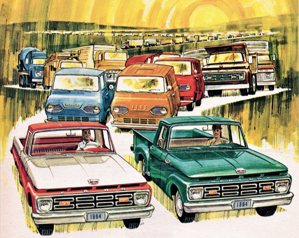 Ford und Mercury Trucks von 1964 jigsaw puzzle in Autos & Motorräder puzzles on TheJigsawPuzzles.com