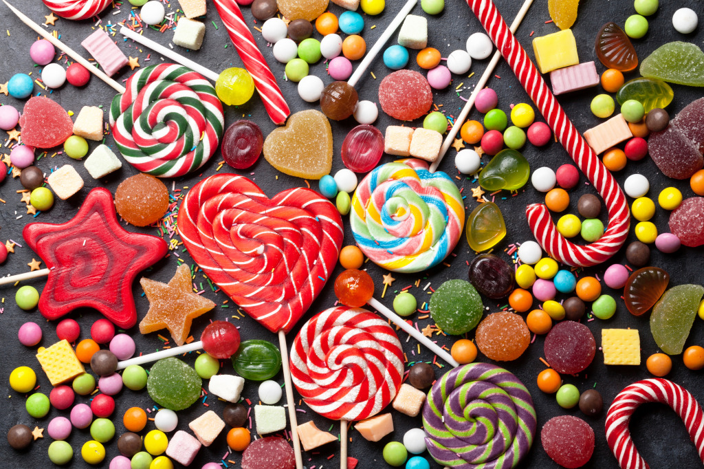 Разноцветные сладости, леденцы и конфеты jigsaw puzzle in Еда и Напитки puzzles on TheJigsawPuzzles.com