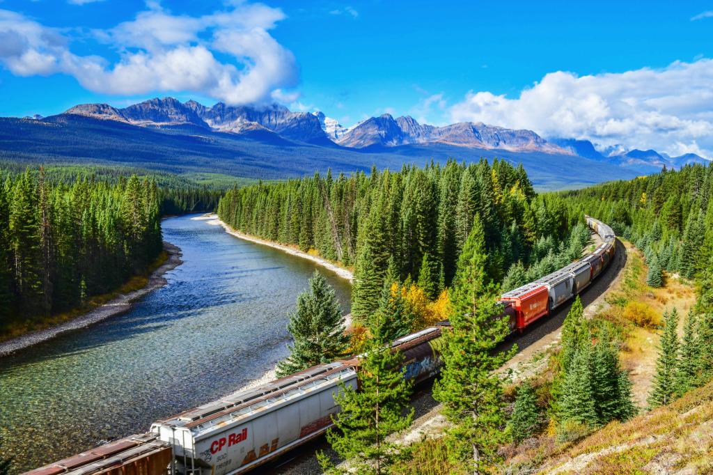 Bow River, Canadian Rockies jigsaw puzzle in Great Sightings puzzles on TheJigsawPuzzles.com