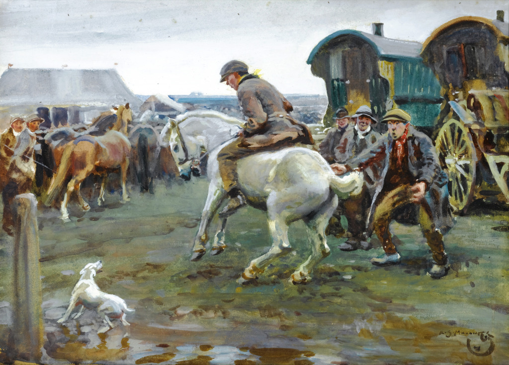 Foire aux chevaux jigsaw puzzle in Chefs d'oeuvres puzzles on TheJigsawPuzzles.com