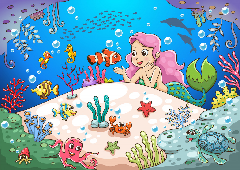 Little Mermaid jigsaw puzzle in Under the Sea puzzles on TheJigsawPuzzles.com