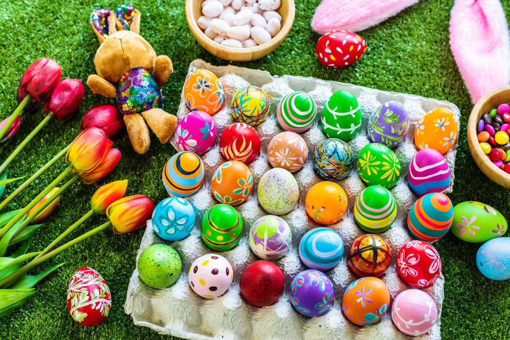 Сolorful Easter Eggs jigsaw puzzle in Macro puzzles on TheJigsawPuzzles.com