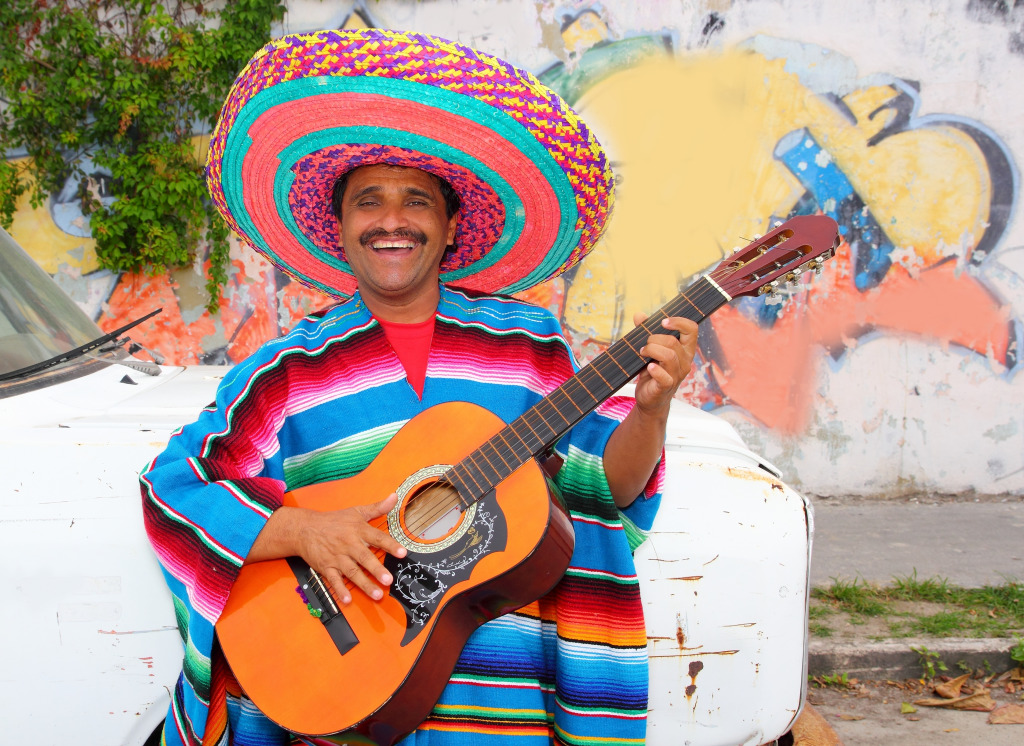 Mexican Guitar Player jigsaw puzzle in People puzzles on TheJigsawPuzzles.com