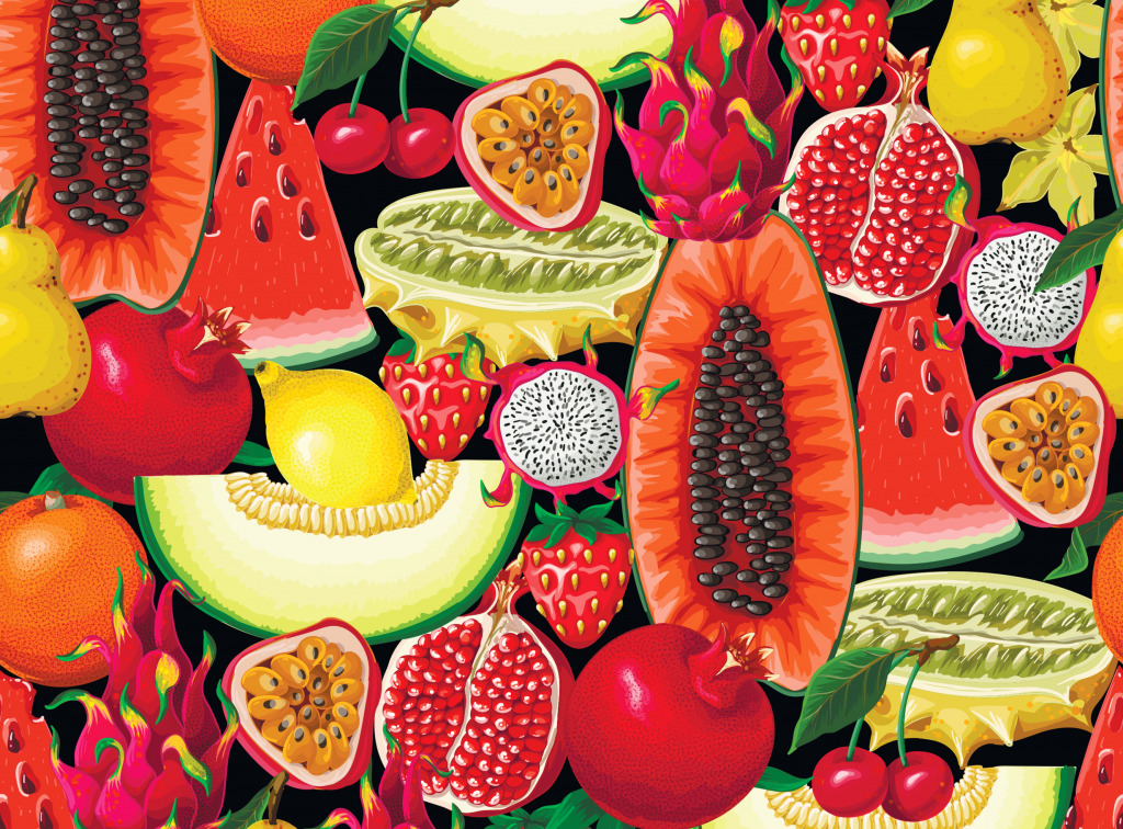 Frutas Exóticas jigsaw puzzle in Frutas & Vegetais puzzles on TheJigsawPuzzles.com