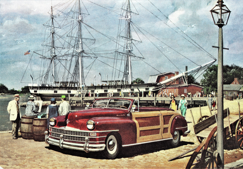 Chrysler décapotable de 1947 pour la ville et la campagne jigsaw puzzle in Voitures et Motos puzzles on TheJigsawPuzzles.com
