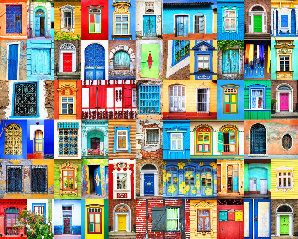 Windows and Doors jigsaw puzzle in Puzzle of the Day puzzles on TheJigsawPuzzles.com