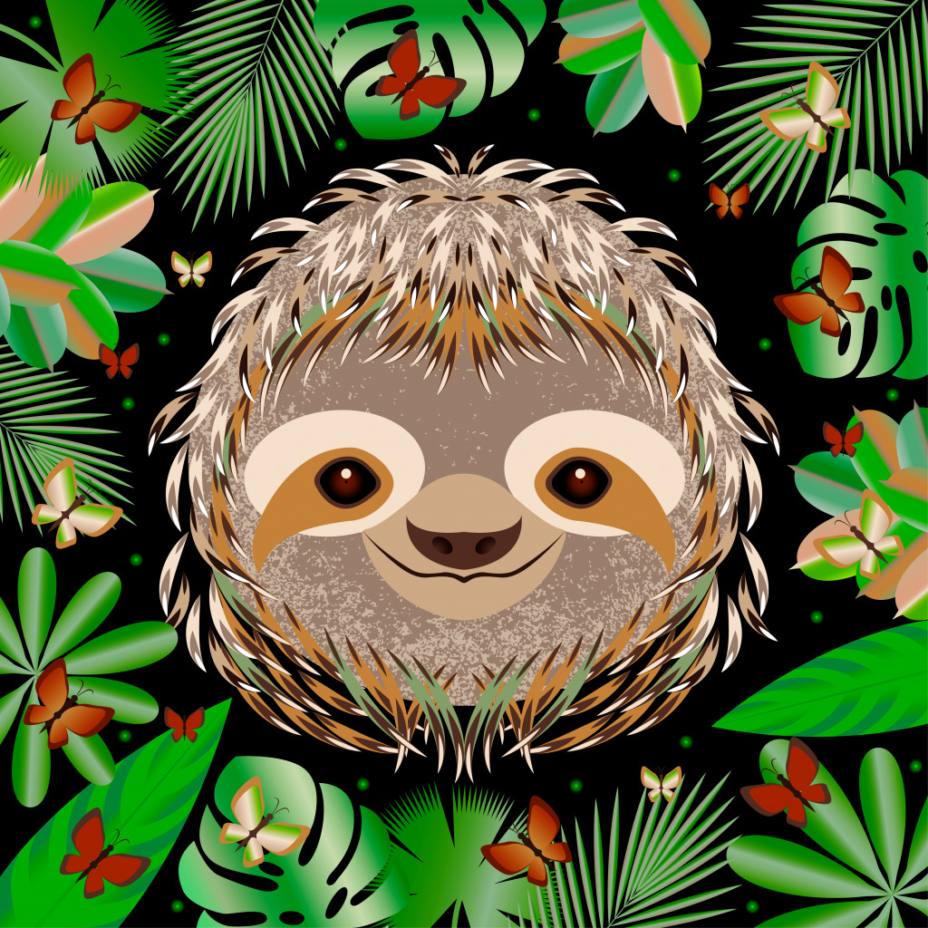 Sloth Face jigsaw puzzle in Animals puzzles on TheJigsawPuzzles.com