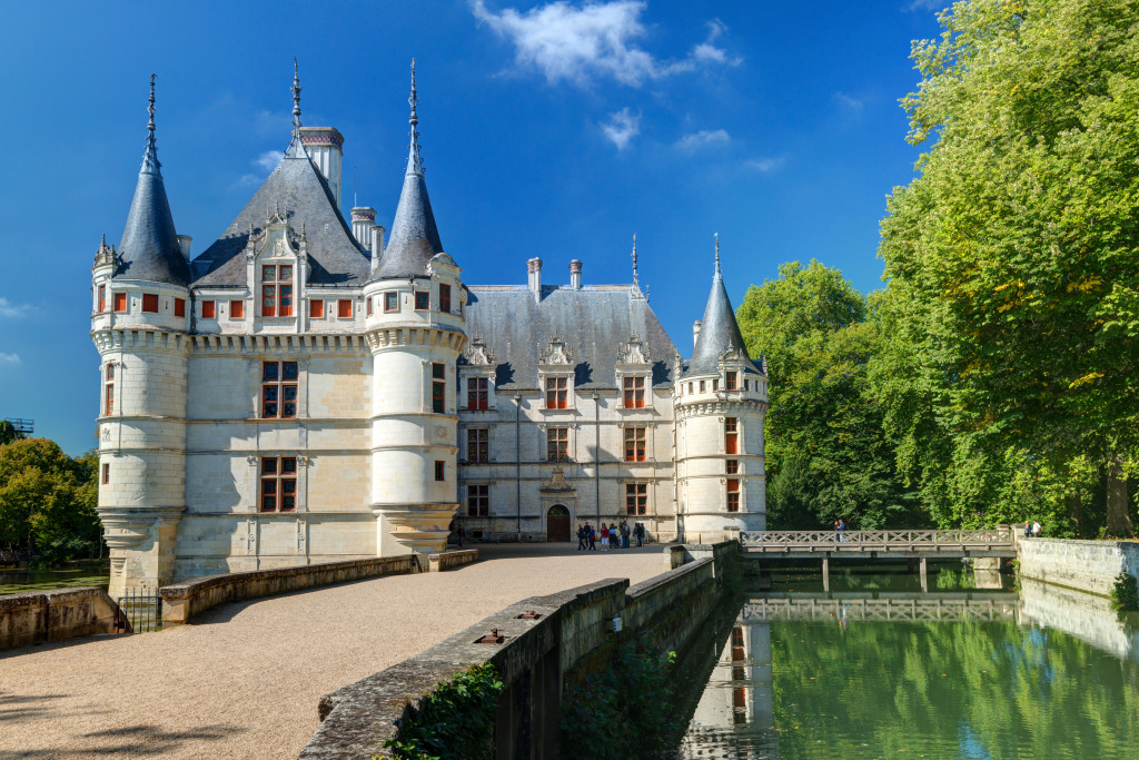 Chateau d'Azay-le-Rideau, Loire Valley, France jigsaw puzzle in Castles puzzles on TheJigsawPuzzles.com