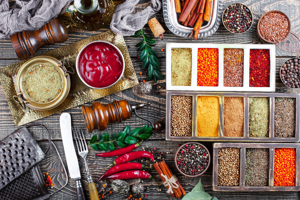 Spices and Seasonings jigsaw puzzle in Food & Bakery puzzles on TheJigsawPuzzles.com