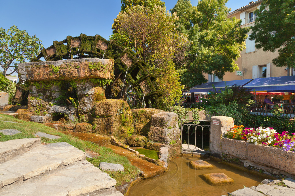 Water Mill in L'isle sur la Sorgue, France jigsaw puzzle in Waterfalls puzzles on TheJigsawPuzzles.com