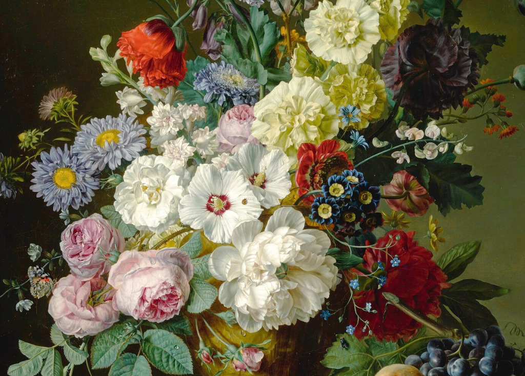Still Life of Flowers in a Vase jigsaw puzzle in Flowers puzzles on TheJigsawPuzzles.com