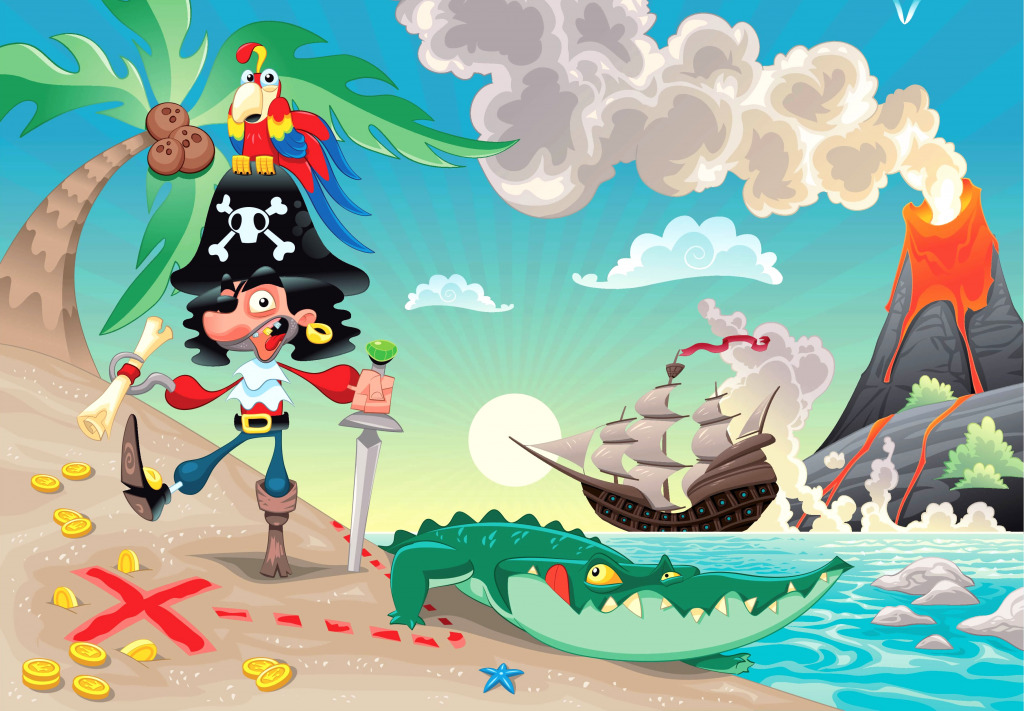 Ilha do Pirata jigsaw puzzle in Infantil puzzles on TheJigsawPuzzles.com
