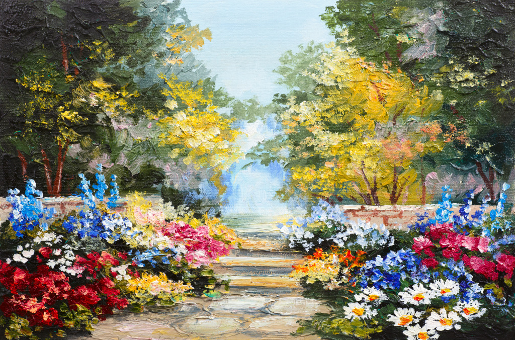 Summer Park jigsaw puzzle in Flowers puzzles on TheJigsawPuzzles.com