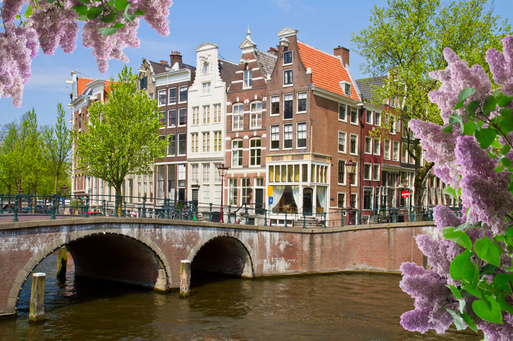 Anneau des canaux, Amsterdam, Pays-Bas jigsaw puzzle in Ponts puzzles on TheJigsawPuzzles.com
