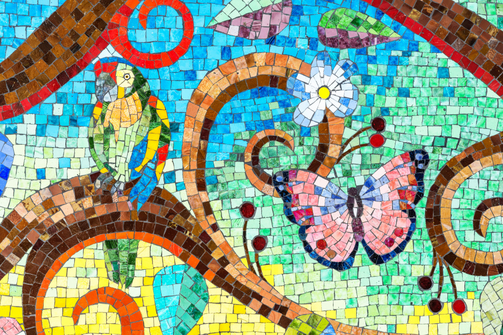 Buntes Mosaik jigsaw puzzle in Puzzle des Tages puzzles on TheJigsawPuzzles.com